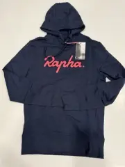 Rapha Logo Pullover Hoodie Dark Navy/Pink BNWT Size XS