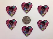 6 Pcs Lot Dr Mcstuffins Flatback Resin Cabochon Hair Bow Center Supplies.