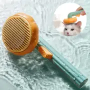 New Pet Cat Brush Hot Selling Hand-held Steel Wire Self-cleaning Comb Looper For