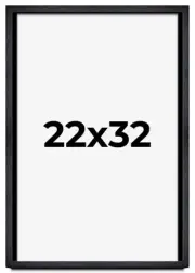 22x32 Shadow Box Frame Black | 1 Inches Deep Real Wood Farmhouse Shadowbox Displ