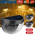 2-12x Solar Powered LED Wall Lights Door Fence Lights Outdoor Garden Lamp Light