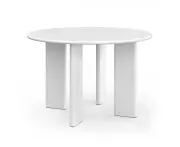 Omni White 120cm Chunky Round Dining Table