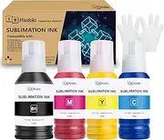 Msudoku 440ML Sublimation Ink Multipack for Epson EcoTank 104 102 ET-2815 ET-2810 ET-2820 ET-2830 ET-2850 ET-2856 ET-2870 ET-4810 ET-4800 EcoTank Printer for Heat Transfer T-Shirts MMMCup (4