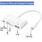 USB Drive Camera SD /TF Card Reader with Charging Port For iPhone to OTG Adapter