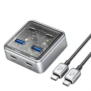 ORICO 4-in-1 USB3.2 Hub Splitter Type-C Docking Station XHJ2U2C with USB-A*2 USB-C*2
