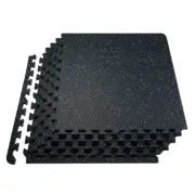 VEVOR 25 PCS 0.56" Thick Gym Floor Mats, 24" x 24" EVA Foam & Rubber Top Interlo