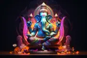 Ganesh UV tapestry, Blacklight Reactive, Psychedelic Wall Hanging, Psy DMT Art