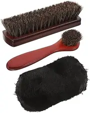 GAROZATION 1 Set Shoe Polish Brush High Gloss Horsehair Boot with Ergonomic Handle for Shoes and Boots for Home and Travel