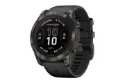 Garmin Fenix 7X Pro Sapphire Solar DLC Titanium Smart Sports Watch - Carbon Grey/Black Band, 51mm