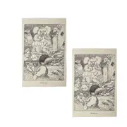 Set of 2 May Gibbs Mrs Bear's Party Cotton Heritage Tea Towels 50 x 70 cm