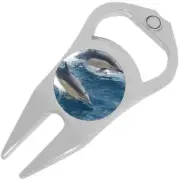 Dolphins Golf Ball Marker Divot Repair Tool Bottle Opener