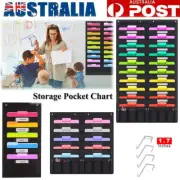 Heavy Duty Folder Hanging Wall Mounted File Document Holder Organizer StorageBag
