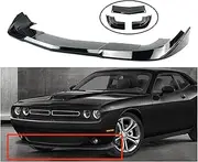 Car Front Bumper Lip Compatible for Challenger SXT R/T 2015-2023 Spoiler Splitter Diffuser Carbon Fiber Look Glossy Black Matte Black(Carbon Fiber Style)