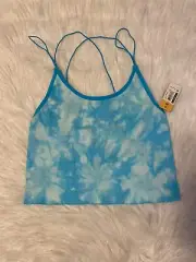 No Boundaries Bra Women’s Juniors Size Medium Blue Tie Dye Wireless Strappy Cami