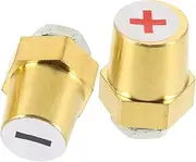 DRESSOOS 1 Pair Battery Connector Brass Battery Extension Posts Battery Post Adapter Positive Negative Battery Cable Terminals Water Pressure Regulator Battery Terminal Posts Copper