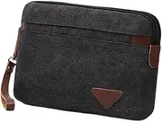 [Perfeclan] Men's Clutch Bag Credit Card Holder Fashion Lightweight Change Pouch Wrist Bag