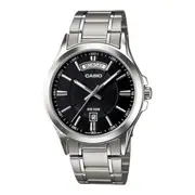 Casio MTP-1381D-1A Men’s Watch Black Dial Silver Stainless Steel Quartz Analog