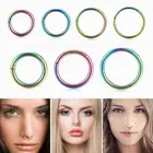 1Pc Hot Open Hinged Segment Nose Hoop Lip Ring Piercing Septum Ear Helix Tragus