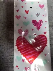 Wilton- “made with love” Party treat bags with ties- “heart Theme”