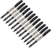 TUWEI Rollerball Pen Stationery Bk111 Type Pen Liquid Type Water Based for Abs Colored Pen Straight Plastic 0.5Mm Type 12Pcs Liquid Ink Rollerball Pens (Needle pen tip black)