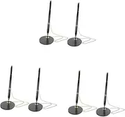 SHINEOFI 6 Sets Signature Wedding Guest Book Pen Set with Pen Chain and Desk Stand