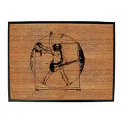 Leonardo Guitar Music White - Funny Novelty Doormat Man Cave Floor mat