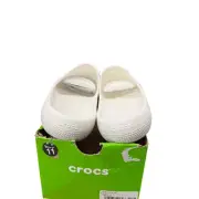 CROCS Classic Platform Slide Sandal Sz 11 Bone White Iconic Comfort Slip On