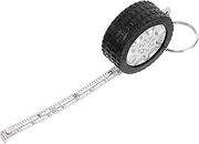 HAWILLOSCH Decorative Heat Transfer Keychain Mini Measuring Tape Key Holder Pendant Tire Shape for DIY