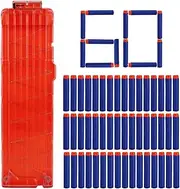Nerf Soft Bullet Gun Accessories Compatible 18 Clip Magazine Quick Reload Clip with 60 Pieces 7.2 cm EVA Elite Hollow Head Toy Gun Soft Ball Accessories Foam Soft Ball Pack of 1