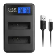 AZ16-1 Replacement Battery Double USB Charger for XiaoYi YI 4K YI Lite YI 4K+
