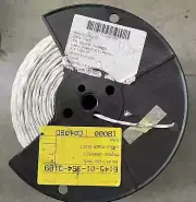Military Specification M27500/18SP2S23 White Jacket 18 AWG 2 Conductor Shielded