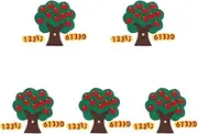 Angoily 5 Set Felt Letters for DIY Crafts, Non-Woven Apples Tree Counting Soft Fabric Alphabet Letters, Sewing Embellishments, Custom Name Decor, Home Schooling, Learning Activities