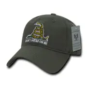 Don't Tread on Me Gadsden Flag Adjustable Hat Olive Drab Snapback Cap