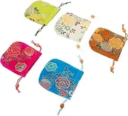 WESIEVYA 5pcs Drawstring present Bags Unique Jewelry Pouches Light Antique Lake Versatile Storage for Special Events Casual Outings