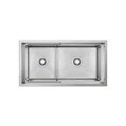 PINIZ 1 & 1/2 Bowl Workstation Kitchen Sink - Slide Lip - Nano Coated 1.2mm Thick Stainless Steel - Anti-Scratch - 820mm