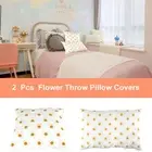 2Pcs Flower Throw Pillow Covers Decorative Daisy Cushion Cover Soft xiAkd