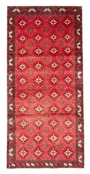 Vintage Hand-knotted Runner Rug 3'10" x 8'2" Traditional Wool Carpet