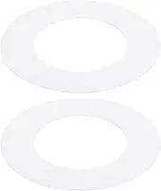 uxcell 2.76" ID 4.53" OD Goof Rings for Recessed Light, 2 Pack Matte White Goof Metal Trim Ring Lighting Fixture for Ceiling Wall Recessed Can Downlights