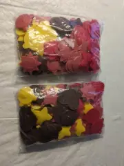 Balloon Weights, Two Unopened Packages Of 100 Each, Suns, Bears, Hearts, Stars