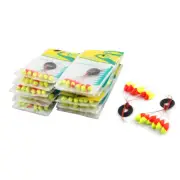 Fisherman Plastic Oval Shaped Fishing Bobber Sinker Float Bean Stoppers 15pcs
