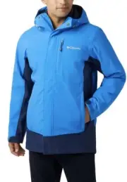 Columbia Men's Lhotse III Interchange Blue Jacket - Big 1X Omni-Tech Orig. $270