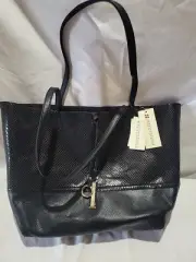 Naturalizer Tote Purse Herbert1 Black Snake Reversable