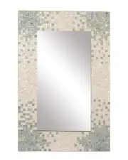 Peyton Lane Natural Reflections Mussel Shell Inlay Rectangular Wall Mirror