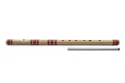Radhe Flutes PVC Fiber D Natural Bansuri Middle Octave Left Handed AU