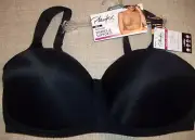 Playtex Secrets Balconette Full Figure Wirefree Bra-Black-Size: 44C~NWT