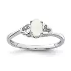 Sterling Silver Created Opal October Birthstone Ring 1.31 gr Size 5 to 10
