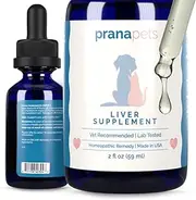 Prana Pets Liver Function Support Naturally Aids in Healthy Liver Function in Dogs and Cats | Herbal Formula Helps Relieve Abdominal Pain, Indigestion, and Inflammation of Liver and Gallbladder