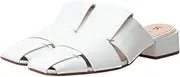 FABIO RUSCONI(ファビオルスコーニ) Fabiolusconi Women's Heeled Sandals, Square Toe Cuddle Camule Sandals, white, 22.5 cm