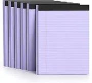 AILZFEI 300 Sheets Purple Legal Pads 8.5 x 11 College Ruled Paper 6-Pack Note Pad Narrow Ruled 50 Sheets per Notepad Perforated Writing Pad Durable Sturdy Back 8x11 Pads of Paper