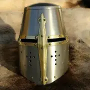 Steel Crusader Helmet Knight Armour Medieval Armor Helmet
